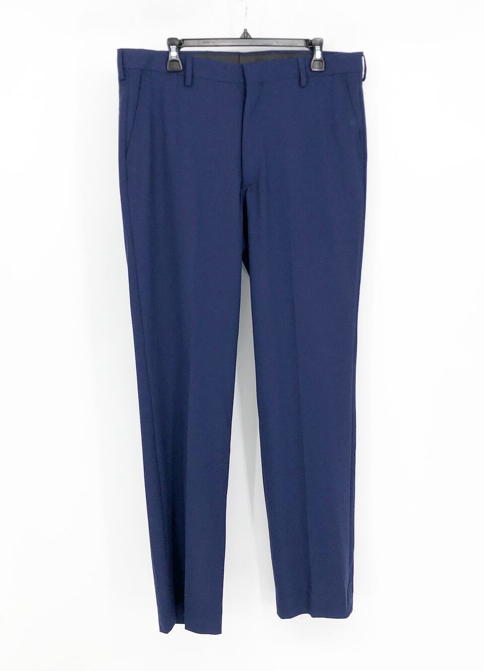 Berle Mens Dress Pants 36x33 Navy Blue Flat Front Career Formal NWOT